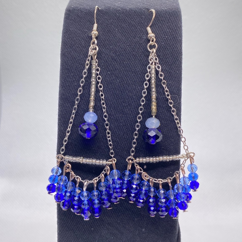 Blue beautiful earrings